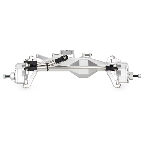 RC Hinterachse Kompatibel Mit SCX10 III Für Capra H10 Für LCG 1/10 RC-Autoteile, Aluminium-Offset-Portalachsensatz Mit Servohalterung(Silver,FrontA) von MGHGFYTAS