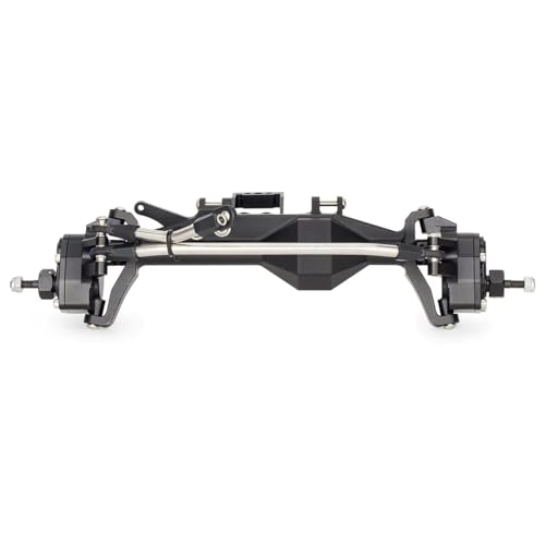 RC Hinterachse Kompatibel Mit SCX10 III H10 Optic 1/10 RC-Autos, Upgrade-Teile, Zubehör, Aluminium-Offset-Portalachsensatz Mit Servohalterung(Black,FrontB) von MGHGFYTAS
