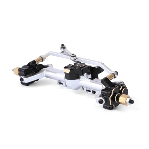 RC Hinterachse Kompatibel Mit SCX24 Für Axial 1/24 RC Crawler Cars. Verbesserte Teilemodifikation. Matel-Frontportal-Achssatzbaugruppe.(Silver) von MGHGFYTAS
