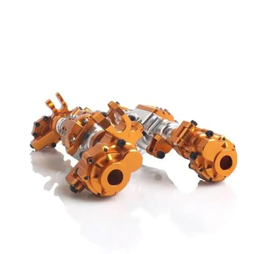 RC Hinterachse Kompatibel Mit TRX-4 Für Defender G500 1/10 RC-Autos, Upgrade-Teile, Ersatzzubehör, Aluminium-Portalachse(Yellow) von MGHGFYTAS