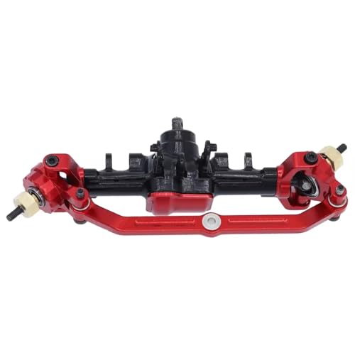 RC Hinterachse Kompatibel Mit TRX4-M Für Defender Für Bronco 1/18 RC Crawler Car Upgrade-Teile CNC-Aluminium Vorne Hinten Komplettachsensatz(Red,Front) von MGHGFYTAS