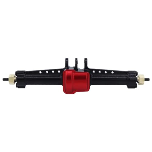 RC Hinterachse Kompatibel Mit TRX4-M Für Defender Für Bronco 1/18 RC Crawler Car Upgrade-Teile CNC-Aluminium Vorne Hinten Komplettachsensatz(Red,Rear) von MGHGFYTAS