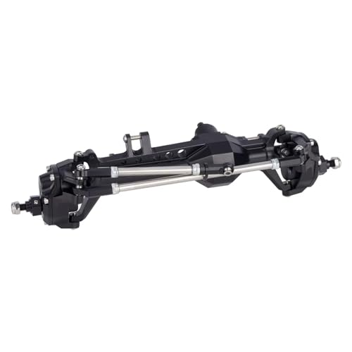 RC Hinterachse Kompatibel Mit Vanquish VS4-10 F10 Für LCG 1/10 RC Crawler Car Upgrade-Teile Aluminium-Portalachse Vorne Und Hinten(Black,Front) von MGHGFYTAS