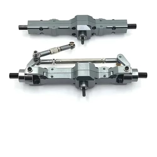 RC Hinterachse Kompatibel Mit WPL C74 C14 C24 C34 C54 B14 B24 1/10 RC-Auto-Upgrade-Teile Zubehör Metall-Vorder-Hinterachse-Set(Gray) von MGHGFYTAS