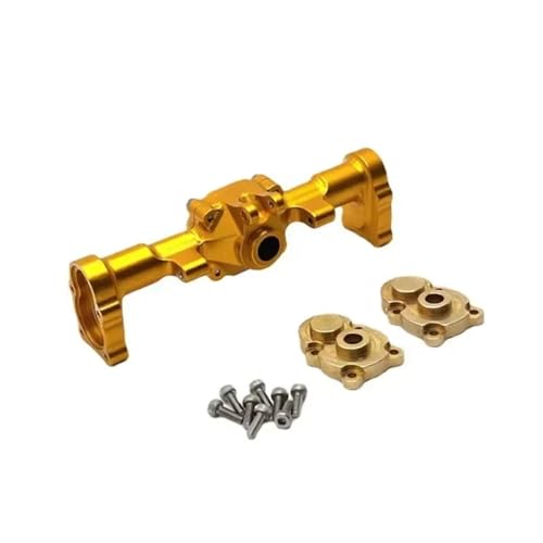 RC Hinterachse Kompatibel Mit Xiaoqi Für FCX24 Für FMS 1/24 RC-Autoteile, Modifikationszubehör, CNC-Metall-Hinterachsgehäuse(Yellow) von MGHGFYTAS
