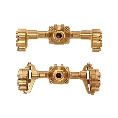 RC Hinterachse Kompatibel mit FCX24 1/24 RC Crawler Cars Teile Ersatzzubehör Messingportal Hinter- und Vorderachsensatz(1Set) von MGHGFYTAS