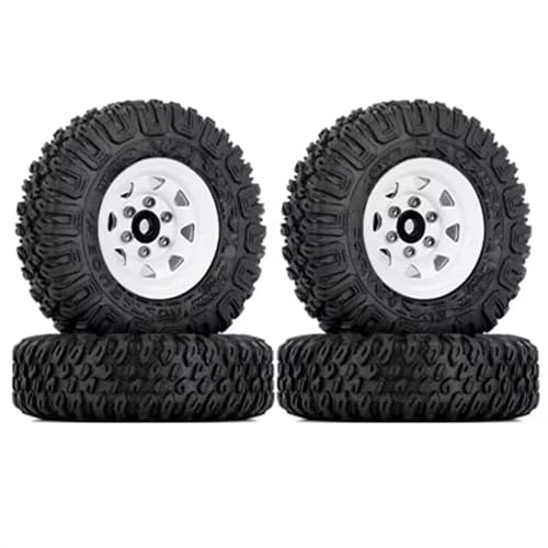 RC Reifen Kompatibel Mit Axial Für Yeti Jr D90 TF2 Für Tamiya 1/10 RC Crawler Car 4PCS 85mm 1,55 Metall Beadlock Felgen Reifen Set RC Reifen Kompatibel Mit Axial Für Yeti Jr D90 TF2 Für Tamiya 1/10 RC Crawler Car 4PCS 85mm 1,55 Metall Beadlock Felgen Reifen Set von MGHGFYTAS