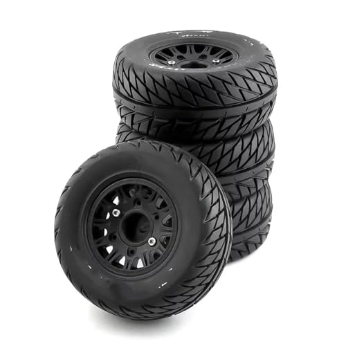 RC Reifen Kompatibel Mit HSP Für Sonic 94102 GT LC Für Racing PTG-2 Für Tamiya 1/8 1/10 Scale RC On Road Car RC Für Modellauto Gummireifen Und Rad(Black,B) von MGHGFYTAS