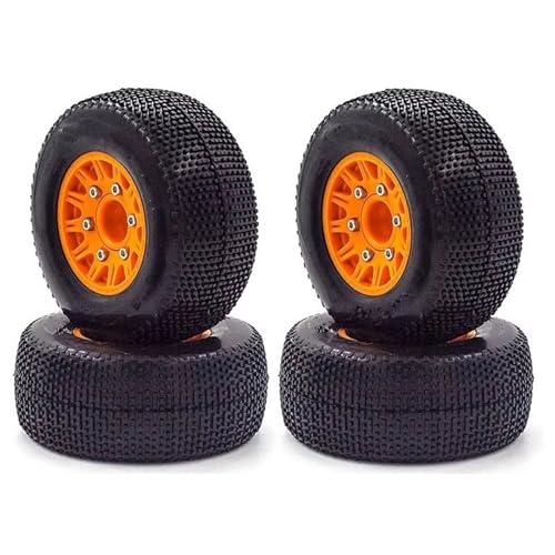 RC Reifen Kompatibel Mit TRAXXAS Für Slash Für ARRMA Für SENTON Für Vkar Für SCTX10 Für HPI 1/8 1/10 RC Auto Short Course Truck 4 Stück 110 Mm Reifen(Yellow) von MGHGFYTAS