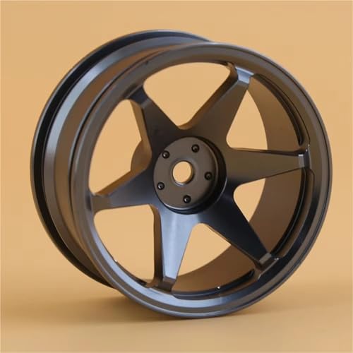 RC Reifen Kompatibel Mit Tamiya Für Kyosho Für HSP Für HPI Für Sakura 1/10 RC 4 Stück On-Road Drift Für Rennwagen 52 Mm Metallfelge Radnaben(Gray) von MGHGFYTAS