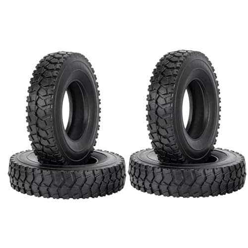 RC Reifen Kompatibel Mit Tamiya Für Man Für King Für Hauler Für ACTROS Für Scania 1/14 RC-Teile 4 Stück 19 Mm Gummireifen Sattelschlepper-LKW-Kipper von MGHGFYTAS