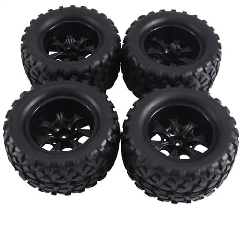 RC Reifen Kompatibel Mit Traxxas Für Rustler Für Stampede Für Hoss 2Wd 4X4 Für Vxl 1/10 RC Truck Reifen Räder 12mm Hex RC Räder Und Reifen von MGHGFYTAS