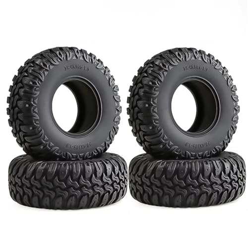 RC Reifen Kompatibel Mit Traxxas Für TRX4 D90 Für Axial Für SCX10 Für Redcat Für MST 1/10 RC Crawler Car 4PCS 105MM 1,9 Gummireifen Radreifen von MGHGFYTAS