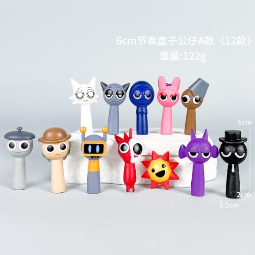 MGKEOUF 12Pcs SprinkBeats Ornamente,SprinkBeats Puppen,Spiel Themed Modell Spielzeug,SprinkeyBox Dekorationen,Spiel Geschenke für Fans und Kinder von MGKEOUF