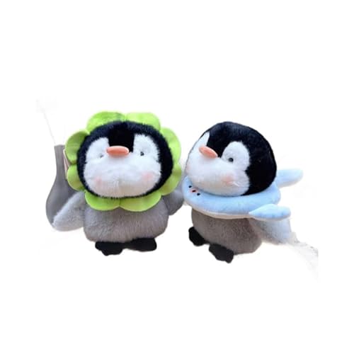 MGKEOUF Pinguin Plüschtier, Kuscheltier Flauschiges Stofftier Zum Kuscheln Spielen, Pinguin Schlüsselanhänger Schmusetier Geschenk Für Mädchen, Jungen, Babys (Blau, 8 Zoll) von MGKEOUF