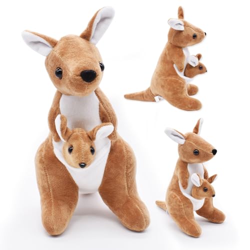 MGKEOUF Plüsch Känguru,Kuscheltier Känguru,Stofftier Känguru,Känguru Mit Baby Stehend Kuscheltier,Mutter und Kind Känguru Puppe,Geschenke für Freunde MGKEOUF Plüsch Känguru,Kuscheltier Känguru,Stofftier Känguru,Känguru Mit Baby Stehend Kuscheltier,Mutter und Kind Känguru Puppe,Geschenke für Freunde von MGKEOUF