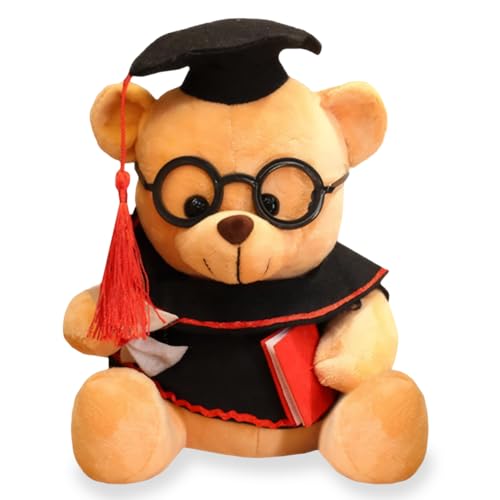 MGKEOUF Teddybär Plüschtier, Teddy Plüschbär Mit Brille Spielzeug, Plüschbär Mit Diplom Und Doktorhut Souvenirs Zum Abschluss des Studiums, Abschluss Gratulation Schule Geschenk MGKEOUF Teddybär Plüschtier, Teddy Plüschbär Mit Brille Spielzeug, Plüschbär Mit Diplom Und Doktorhut Souvenirs Zum Abschluss des Studiums, Abschluss Gratulation Schule Geschenk von MGKEOUF