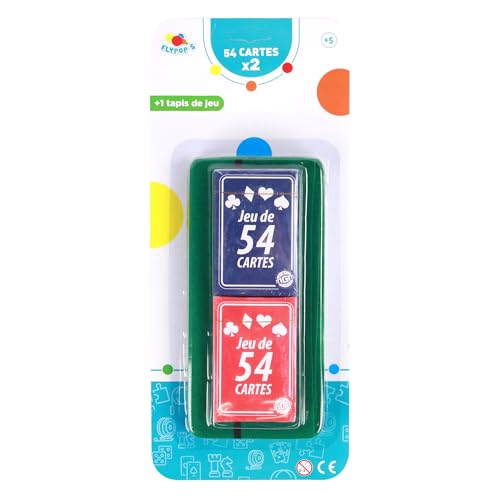 MGM GAMES FLYPOP'S - Kartenspiel-Set und Matte - Kartenspiel - 140357 - Mehrfarbig - Karton - 2 bis 6 Spieler - Gesellschaftsspiele - Poker - Rummy - 22 cm x 11 cm - Ab 5 Jahren. MGM GAMES FLYPOP'S - Kartenspiel-Set und Matte - Kartenspiel - 140357 - Mehrfarbig - Karton - 2 bis 6 Spieler - Gesellschaftsspiele - Poker - Rummy - 22 cm x 11 cm - Ab 5 Jahren. von FLYPOP'S
