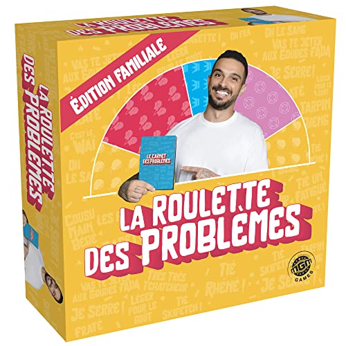 MGM GAMES - Das Roulette der Probleme Familienausgabe - Gesellschaftsspiel - 141313-3 bis 10 Spieler - Brettspiel - Probleme - 30 cm x 30 cm - 224 Karten - Ab 14 Jahren von MGM GAMES