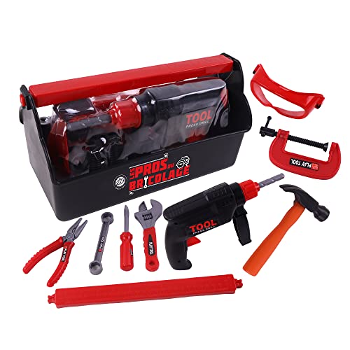 MGM Les PROS DU BRICOLAGE - Werkzeugkoffer - Heimwerken - 092207 - Schwarz - Kunststoff - 16 Teile - Rollenspiel - Arbeiten - Bauen - Kinderspielzeug - Werkzeugkasten - Ab 3 Jahren MGM Les PROS DU BRICOLAGE - Werkzeugkoffer - Heimwerken - 092207 - Schwarz - Kunststoff - 16 Teile - Rollenspiel - Arbeiten - Bauen - Kinderspielzeug - Werkzeugkasten - Ab 3 Jahren von MGM