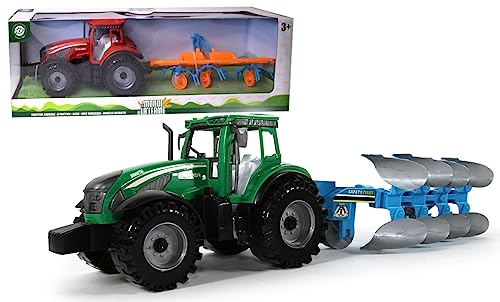 LE Monde DE LA Ferme - Landwirtschaftlicher Traktor, Häcksler oder Belüfter - Bauernhof - 027016-1/30 - Friktionsfahrzeug - Zufälliges Modell - Kunststoff - Kinderspielzeug - Anbau - Ab 3 Jahren von MGM