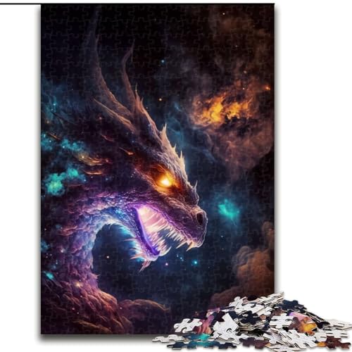 1000-teiliges Puzzle für Erwachsene, „The Rainbow Elder Dragon Puzzle“, pädagogisches Denkspiel, künstlerische Heim- und Bürodekoration, ab 14 Jahren (Größe: 50x75cm) von MGQWPZDBD