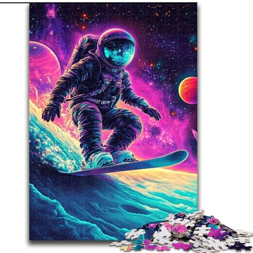 1000-teiliges Puzzle für Erwachsene, Astronauten-Surf-Puzzle, pädagogisches Denkspiel, künstlerische Heim- und Bürodekoration, ab 14 Jahren, 50x75cm 1000-teiliges Puzzle für Erwachsene, Astronauten-Surf-Puzzle, pädagogisches Denkspiel, künstlerische Heim- und Bürodekoration, ab 14 Jahren, 50x75cm von MGQWPZDBD
