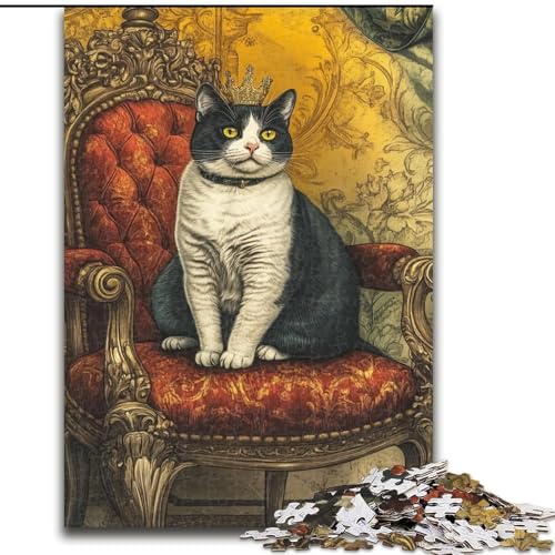 1000-teiliges Puzzle für Erwachsene, Bauernhofkatze, Lernspiele, Heimdekoration ganze Familie (Größe 26x38cm) von MGQWPZDBD