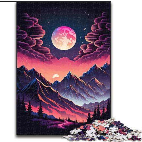 1000-teiliges Puzzle für Erwachsene, Berglandschaftspuzzle, pädagogisches Denkspiel, künstlerische Heim- und Bürodekoration, ab 14 Jahren (Größe: 50x75cm) von MGQWPZDBD