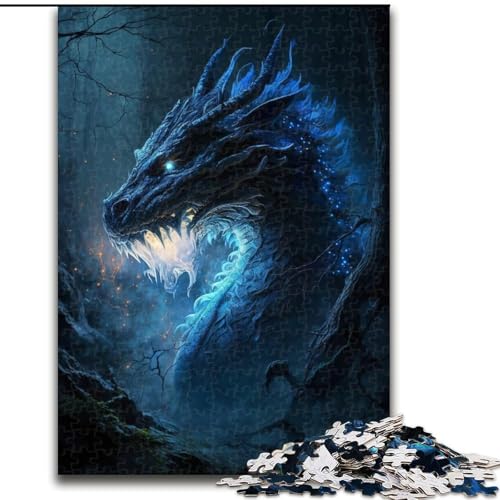 1000-teiliges Puzzle für Erwachsene, Blitzdrachen-Puzzle, pädagogisches Denkspiel, künstlerische Heim- und Bürodekoration, ab 14 Jahren (Größe: 50x75cm) von MGQWPZDBD