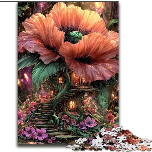 1000-teiliges Puzzle für Erwachsene, Fantasie-Mohnblumen, Lernspiele, Heimdekoration ganze Familie (Größe 26x38cm) von MGQWPZDBD