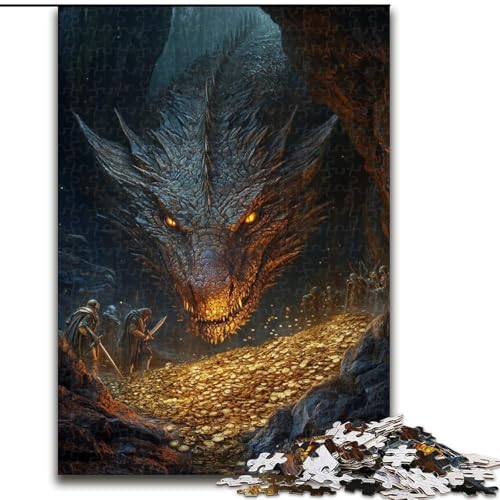 1000-teiliges Puzzle für Erwachsene, Fantasy-Drache, Lernspiele, Heimdekoration ganze Familie (Größe 50x75cm) von MGQWPZDBD