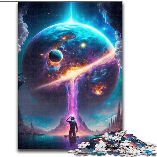 1000-teiliges Puzzle für Erwachsene, Farben des Weltraumplaneten-Puzzles, pädagogisches Denkspiel, künstlerische Heim- und Bürodekoration, ab 14 Jahren (Größe: 26x38cm) von MGQWPZDBD