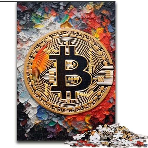 1000-teiliges Puzzle für Erwachsene, Geschenke, Graffiti, Bitcoin, Lernspiele, Heimdekoration, ganze Familie (Größe 26x38cm) von MGQWPZDBD