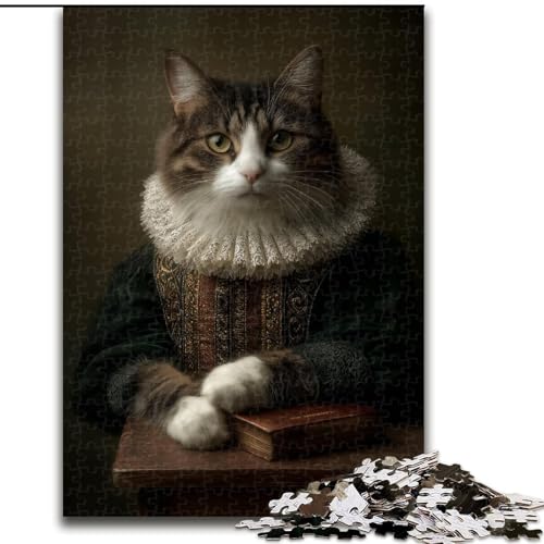 1000-teiliges Puzzle für Erwachsene, Geschenke Katze aus Einer aristokratischen Familie, Lernspiele, Heimdekoration ganze Familie (Größe 50x75cm) von MGQWPZDBD