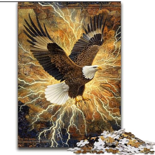 1000-teiliges Puzzle für Erwachsene, Geschenke Magischer Adler, Lernspiele, Heimdekoration ganze Familie (Größe 26x38cm) von MGQWPZDBD