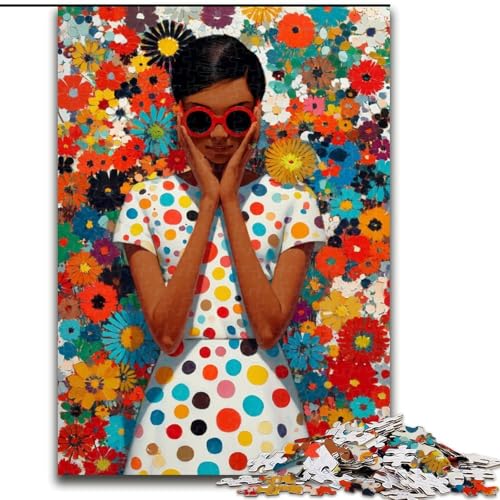 1000-teiliges Puzzle für Erwachsene, Geschenke für Frauen im Mary-Blair-Stil, Lernspiele, Heimdekoration, ganze Familie (Größe 50x75cm) von MGQWPZDBD