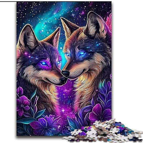 1000-teiliges Puzzle für Erwachsene, Geschenke für Zwei Tiger, Lernspiele, Heimdekoration, ganze Familie (Größe 50x75cm) von MGQWPZDBD