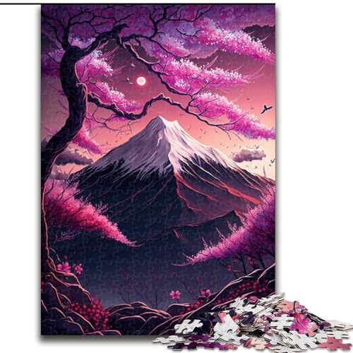 1000-teiliges Puzzle für Erwachsene, Japanisches Kirschblüten-Puzzle, pädagogisches Denkspiel, künstlerische Heim- und Bürodekoration, ab 14 Jahren (Größe: 26x38cm) von MGQWPZDBD
