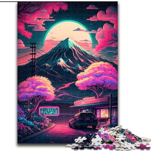 1000-teiliges Puzzle für Erwachsene, Japanisches Tempel-Puzzle, anspruchsvolles Denkspiel für Teenager, perfekt als Heimdekoration oder Geschenk (Größe: 26x38cm) von MGQWPZDBD