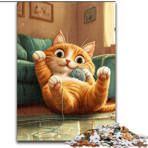 1000-teiliges Puzzle für Erwachsene, Katze spielt mit einem Wollknäuel, pädagogisches Denkspiel, künstlerische Heim- und Bürodekoration, ab 14 Jahren, 50x75cm 1000-teiliges Puzzle für Erwachsene, Katze spielt mit einem Wollknäuel, pädagogisches Denkspiel, künstlerische Heim- und Bürodekoration, ab 14 Jahren, 50x75cm von MGQWPZDBD