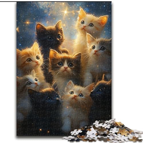 1000-teiliges Puzzle für Erwachsene, Katzen-Collage-Puzzle, pädagogisches Denkspiel, künstlerische Heim- und Bürodekoration, ab 14 Jahren, 50x75cm 1000-teiliges Puzzle für Erwachsene, Katzen-Collage-Puzzle, pädagogisches Denkspiel, künstlerische Heim- und Bürodekoration, ab 14 Jahren, 50x75cm von MGQWPZDBD
