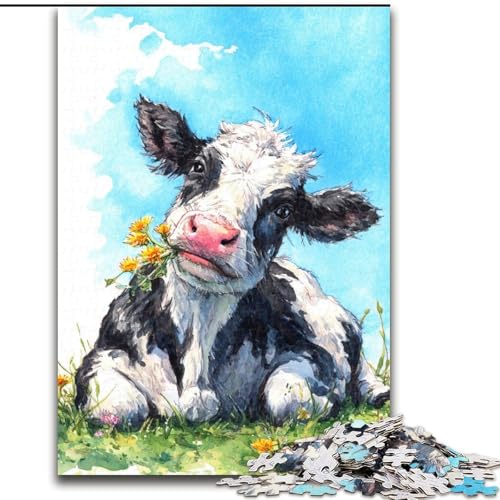 1000-teiliges Puzzle für Erwachsene, Kühe auf der Wiese, pädagogisches Denkspiel, künstlerische Heim- und Bürodekoration, ab 14 Jahren, 50x75cm 1000-teiliges Puzzle für Erwachsene, Kühe auf der Wiese, pädagogisches Denkspiel, künstlerische Heim- und Bürodekoration, ab 14 Jahren, 50x75cm von MGQWPZDBD