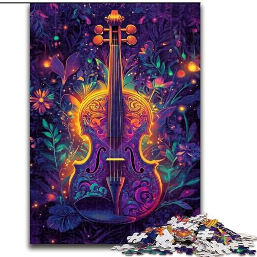 1000-teiliges Puzzle für Erwachsene, Kunst-Gitarren-Puzzle, Teenager, Paare und Freunde zum Geburtstag, Weihnachten, 50x75cm von MGQWPZDBD
