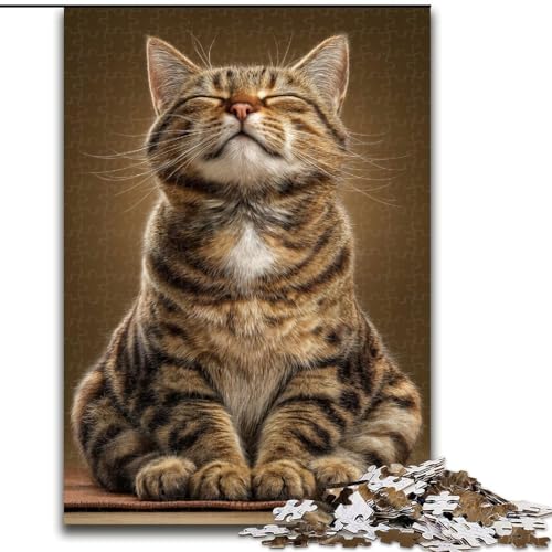 1000-teiliges Puzzle für Erwachsene, Kunstkatze, Lernspiele, Heimdekoration ganze Familie (Größe 50x75cm) von MGQWPZDBD