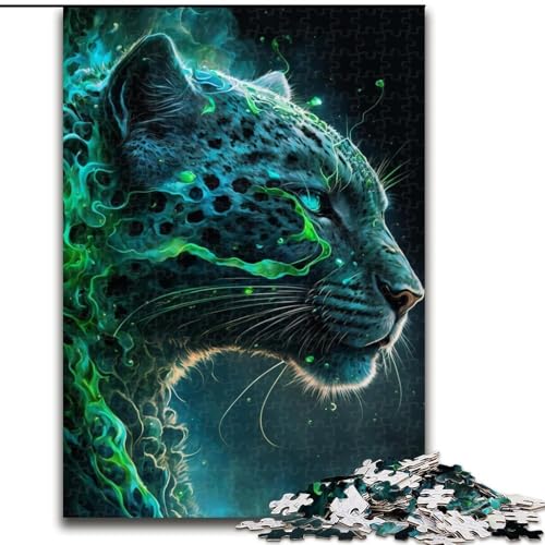 1000-teiliges Puzzle für Erwachsene, Leoparden-Puzzle, pädagogisches Denkspiel, künstlerische Heim- und Bürodekoration, ab 14 Jahren (Größe: 26x38cm) von MGQWPZDBD