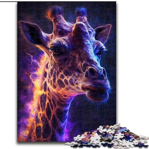 1000-teiliges Puzzle für Erwachsene, Lightning Giraffe Puzzle, pädagogisches Denkspiel, künstlerische Heim- und Bürodekoration, ab 14 Jahren (Größe: 26x38cm) von MGQWPZDBD