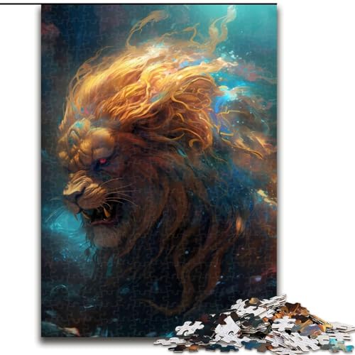 1000-teiliges Puzzle für Erwachsene, Löwe, modisches Puzzle, anspruchsvolles Denkspiel für Teenager, perfekt als Heimdekoration oder Geschenk (Größe: 50x75cm) von MGQWPZDBD