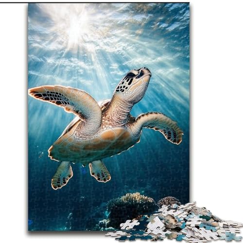 1000-teiliges Puzzle für Erwachsene, Meeresschildkröte, Lernspiele, Heimdekoration ganze Familie (Größe 50x75cm) von MGQWPZDBD
