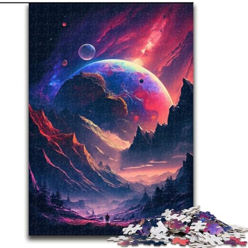 1000-teiliges Puzzle für Erwachsene, Mystisches Berggipfel-Puzzle, pädagogisches Denkspiel, künstlerische Heim- und Bürodekoration, ab 14 Jahren (Größe: 50x75cm) von MGQWPZDBD